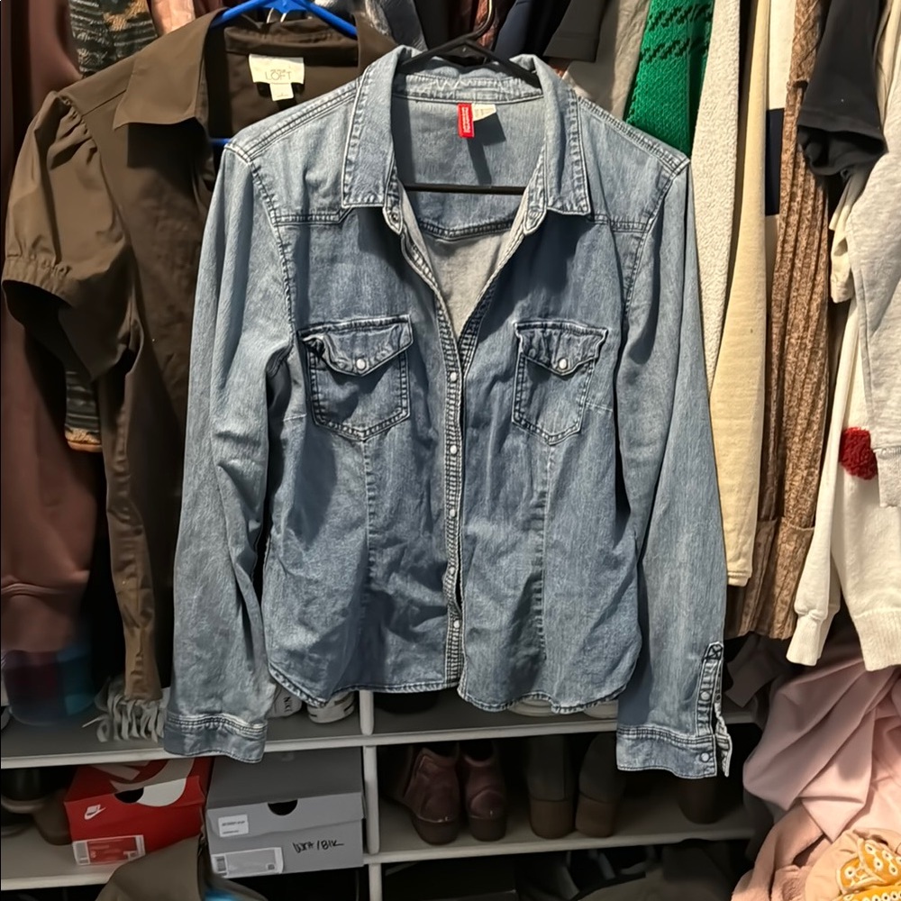 Divided Blue Button Down Shirt